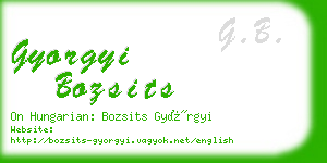 gyorgyi bozsits business card